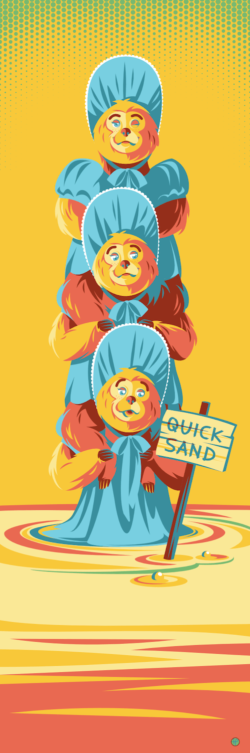 countrybear stretching portrait quicksand